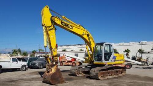 2005 KOBELCO SK210LC HYDRAULIC EXCAVATOR, gp bucket, hydraulic qc, aux hydraulics, cab w/air. s/n:Y008U1988