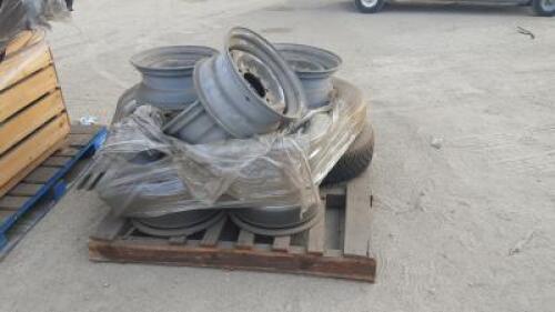 PALLET OF RIMS W/TIRES