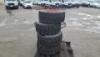 (4) RIMS W/TIRES, fits skidsteer