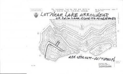 LOT NEAR LAKE ARROWHEAD, LOCATED ON PALM LANE, SAN BERNARDINO COUNTY, STATE OF CALIFORNIA. APN:0330-112-77-0-000