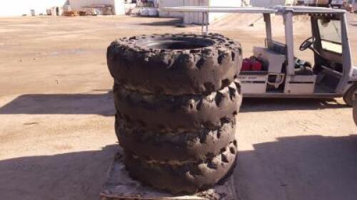 (4) RIMS W/TIRES, fits Skytrak 6042/8042 Reach Forklift