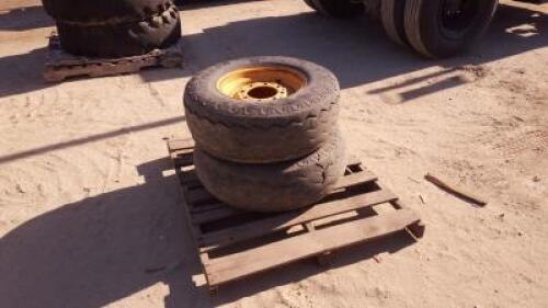 (2) RIMS W/TIRES, fits Case backhoe