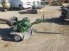 2012 JOHN DEERE 220E-CUT HYBRID REEL 11 WALK BEHIND MOWER, Honda 4.8hp gasoline, 22" cutting width, grass catcher, W/UTILITY TRAILER. s/n:1M0022GCACM042257 - 2