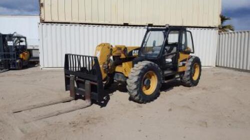 2006 CATERPILLAR TH220B ROUGH TERRAIN REACH FORKLIFT, 7,000#, 20' reach, 2-stage, 4x4, diesel, cab. s/n:TBF00123