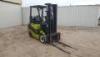 2006 CLARK C30C FORKLIFT, 6,000#, 80" mast, 3-stage 189" lift, side shift, lpg, canopy, solid cushion tires. s/n:C232L-1277-9592KF - 2