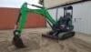 2012 BOBCAT E32 MINI HYDRAULIC EXCAVATOR, gp bucket, aux hydraulics, backfill blade, canopy, 2,239 hours indicated. s/n:A94H15270