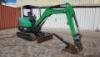 2012 BOBCAT E32 MINI HYDRAULIC EXCAVATOR, gp bucket, aux hydraulics, backfill blade, canopy, 1,465 hours indicated. s/n:A94H15184 - 2