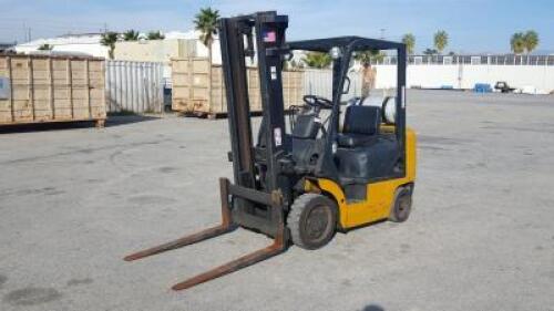 KOMATSU FG20ST-12 FORKLIFT, 4,000#, 80" mast, 2-stage, 128" lift, sideshift, lpg, canopy. s/n:502791A