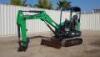 2012 BOBCAT E32 MINI HYDRAULIC EXCAVATOR, aux hydraulics, backfill blade, canopy, 2,176 hours indicated. s/n:A94H15041
