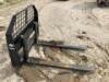 UNUSED JBX 4000 48" FORK ATTACHMENT, fits skidsteer. **(LOCATED IN COLTON, CA)**