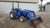 2014 NEW HOLLAND WORKMASTER 35 UTILITY TRACTOR, 3cyl 33hp diesel, gp bucket, 2015 New Holland 110TL front bucket attachment, 4x4, pto, 3-point hitch, 805 hours indicated. s/n:2211015258 - 2