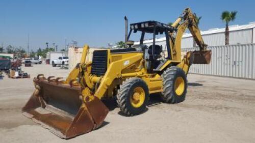 CATERPILLAR 446B LOADER BACKHOE, 4-in-1 bucket, 4x4, aux hydraulics, canopy, extension hoe. s/n:5BL01029