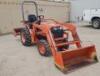2004 KUBOTA B7510 UTILITY TRACTOR, Kubota 3cyl 21hp diesel, LA272 front loader attachment, 4x4, pto, scraper box, 3-point hitch, 1,152 hours indicated. s/n:30988 - 2