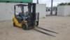 2011 KOMATSU FG25T-16 FORKLIFT, 5,000#, 80" mast, 3-stage, 188" lift, side shift, dual fuel, canopy, 729 hours indicated. s/n:A224503 - 2