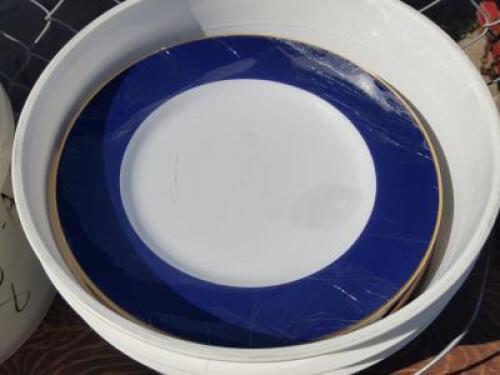 APPROX. (100) BLUE CHINA DINNER PLATES **(On site and absentee bidding only. Your online absentee bid will not be accepted after 7:00 a.m. on April 27th)**