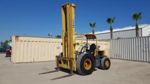 CHAMP 350HLD FORKLIFT, 6,000#, 153" mast, 2-stage, 360" lift, dual fuel, canopy. s/n:CC93888