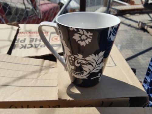 APPROX. (100) BLACK AND WHITE DAMASK PRINT COFFEE CUPS **(On site and absentee bidding only. Your online absentee bid will not be accepted after 7:00 a.m. on April 27th)**
