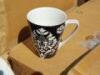 APPROX. (85) BLACK AND WHITE DAMASK PRINT COFFEE CUPS **(On site and absentee bidding only. Your online absentee bid will not be accepted after 7:00 a.m. on April 27th)**