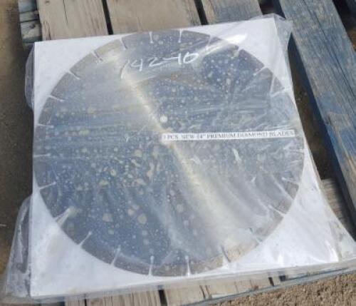 UNUSED 3PC. 14" PREMIUM DIAMOND BLADES