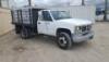 1993 GMC SIERRA 3500 FLATBED TRUCK, 7.4L gasoline, automatic, a/c, 10' flatbed, stake sides, tow package. s/n:1GDKC34NXPJ513084 - 2