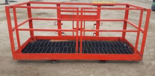 9' 4"X4' MAN BASKET, carriage mount for Reach Forklift. **(LOCATED IN COLTON, CA)**
