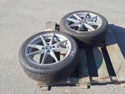 (2) RIMS W/TIRES, 195/45/16. **(LOCATED IN COLTON, CA)**