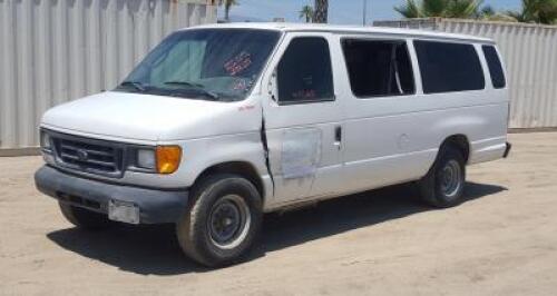 s**2003 FORD E350XL VAN, 5.4L gasoline, automatic, a/c. s/n:1FBSS31L53HB10288 **(DEALER, DISMANTLER, OUT OF STATE BUYER, OFF-HIGHWAY USE ONLY)**