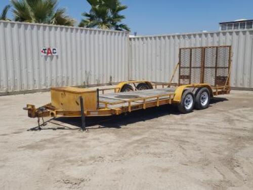 2001 ZIEMAN 8016SPL EQUIPMENT TRAILER, 18'X86" deck, 5' ramps, tool box. s/n:1ZCE23E211ZP23273