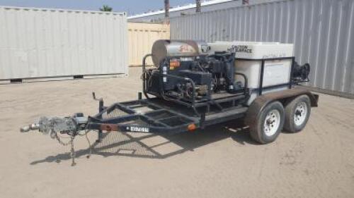2012 SHARK SSD-603567E HEATED PRESSURE WASHER, Kohler diesel, 3,500psi, 200 gallon water tank, hose reel, portable, 615 hours indicated. s/n:1L9FB1013CC041612