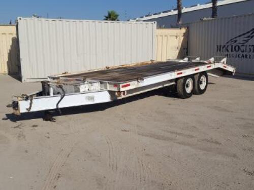 1988 ZIEMAN EQUIPMENT TRAILER, 12,000#, 16'x96" deck, 5' dovetail w/5' ramps. s/n:1ZCE28E28JZP14891