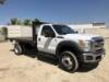 2011 FORD F550XLT SUPER DUTY FLATBED TRUCK, 6.8L gasoline, automatic, a/c, pw, pdl, pm, 12' Harbor flatbed, 13,660# rear, stake sides, tow package. s/n:1FDUF5GY4BEB81825 - 2