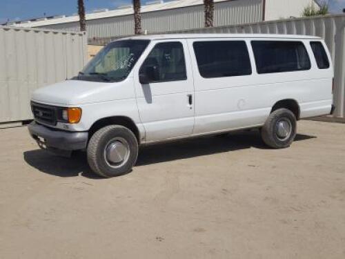 2007 FORD E350 VAN, 5.4L gasoline, automatic, a/c, pw, pdl, pm. s/n:1FBSS31L27DB42628