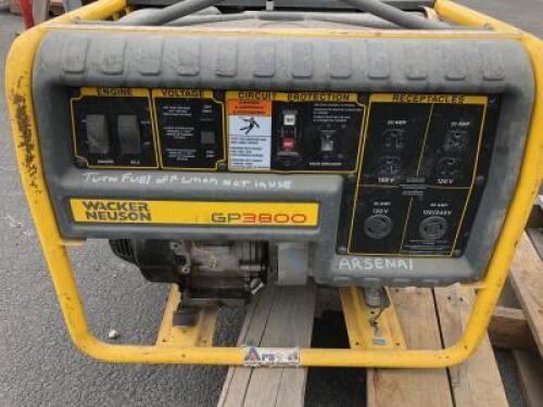 WACKER NEUSON GP3800 GENERATOR, Honda gx240 gasoline **(LOCATED IN COLTON, CA)**