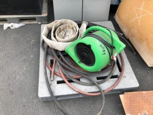 DRI EAZ TURBO DRYER BLOWER, electric, DISCHARGE HOSE, (2) WATER HOSES **(LOCATED IN COLTON, CA)**