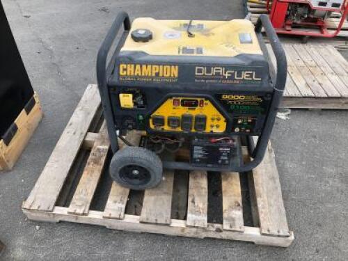 CHAMPION DUAL FUEL 9000 WATT GENERATOR, electric start **(LOCATED IN COLTON, CA)**