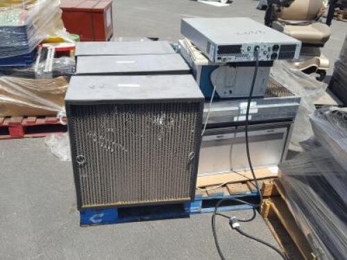 PALLET OF MISC. ELECTRONICS, AIR FILTERS **(LOCATED IN COLTON, CA)**