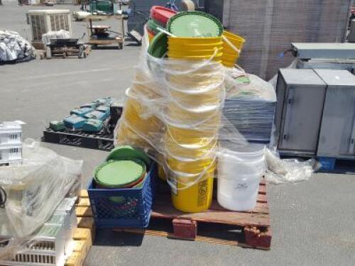 PALLET OF BUCKETS W/LIDS **(LOCATED IN COLTON, CA)**