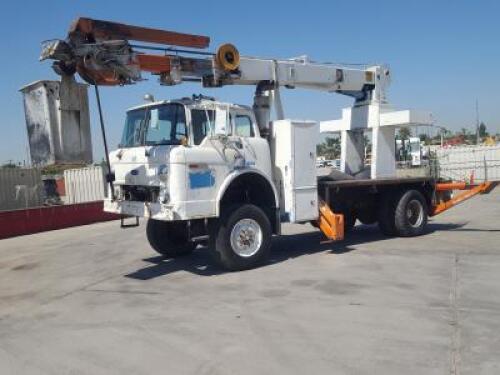 **1984 FORD C8000 BUCKET TRUCK, 8.2L diesel, automatic, a/c, pto, Ro Corp. PJ-240 28' boom, 3-stage. s/n:5531284089, f/r outriggers, air brake hookups, 74,764 miles indicated. s/n:1FDYD84N6EVA33571