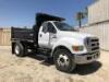 2010 FORD F650 BOBTAIL DUMP TRUCK, Cummins 200hp diesel, 6-speed, pto, 5-6 yard box, 25,492 miles indicated. s/n:3FRNF6FA4AV275020 - 2