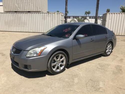 s**2008 NISSAN MAXIMA SEDAN, 3.5L gasoline, automatic, a/c, pw, pdl, pm. s/n:1N4BA41E68C832014