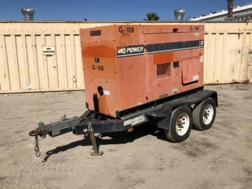 2002 MULTIQUIP DCA70 GENERATOR, 56kw, John Deere 4cyl diesel, portable. s/n:7302975