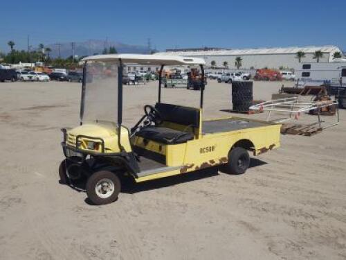 E-Z GO TEXTRON UTILITY CART, electric, 6'x42" flatbed. **(DOES NOT RUN)**