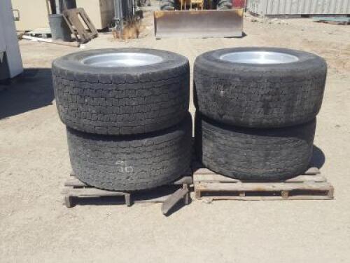 (4) ALUMINUM RIMS W/MICHELIN 445-50R22 TIRES **(LOCATED IN COLTON, CA)**