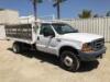1999 FORD F450 FLATBED TRUCK, 7.3L diesel, automatic, a/c, 12' flatbed, 10,880# rear, stake sides, tow package. s/n:1FDXF46F6XEC72254 - 2