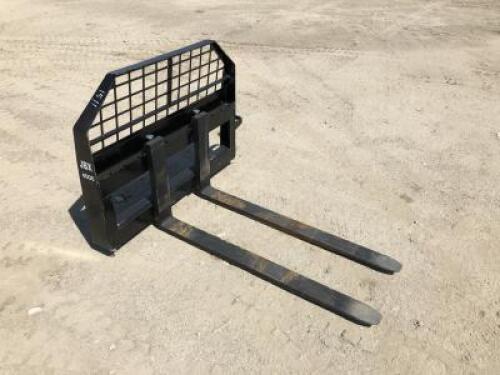 UNUSED JBX 4000 48" FORK ATTACHMENT, fits skidsteer **(LOCATED IN COLTON, CA)**