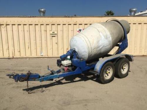 CART-AWAY/DELCOR CMT100 CONCRETE MIXING TRAILER, Honda GX390 gasoline. **(BILL OF SALE ONLY)**