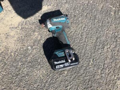 MAKITA BL1850B DRILL W/CASE, (2) BATTERIES, (2) CHARGERS **(LOCATED IN COLTON, CA)**