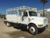 2000 INTERNATIONAL 4700 FLATBED TRUCK, 7.3L DT444E diesel, automatic, a/c, 13' flatbed, tool boxes, hose reel, 17,500# rear, ladder rack, tow package. s/n:1HTSLABM3YH254646 - 2