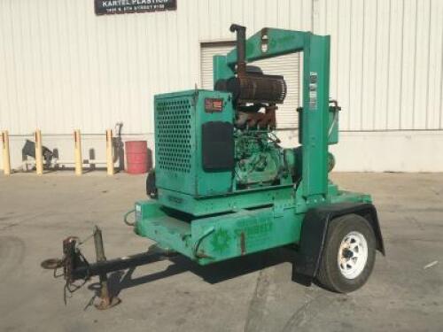 2007 GORMAN-RUPP PRIME AIRE PA4A60-40450 4" PUMP, John Deere 4.5L diesel, portable, 2,517 hours indicated. s/n:1355398N