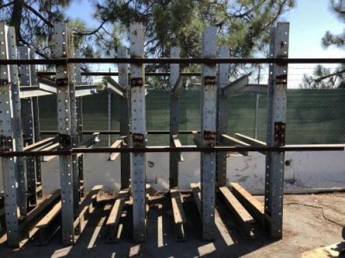 (2) LARGE METAL RACKS, 8'x8'x5'. **(LOCATED IN COLTON, CA)**